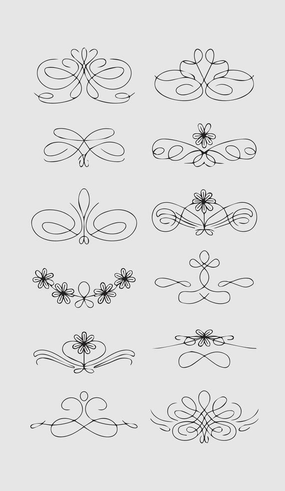 a set of ornament vectors