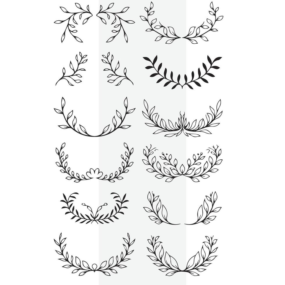 a set of ornament vectors art