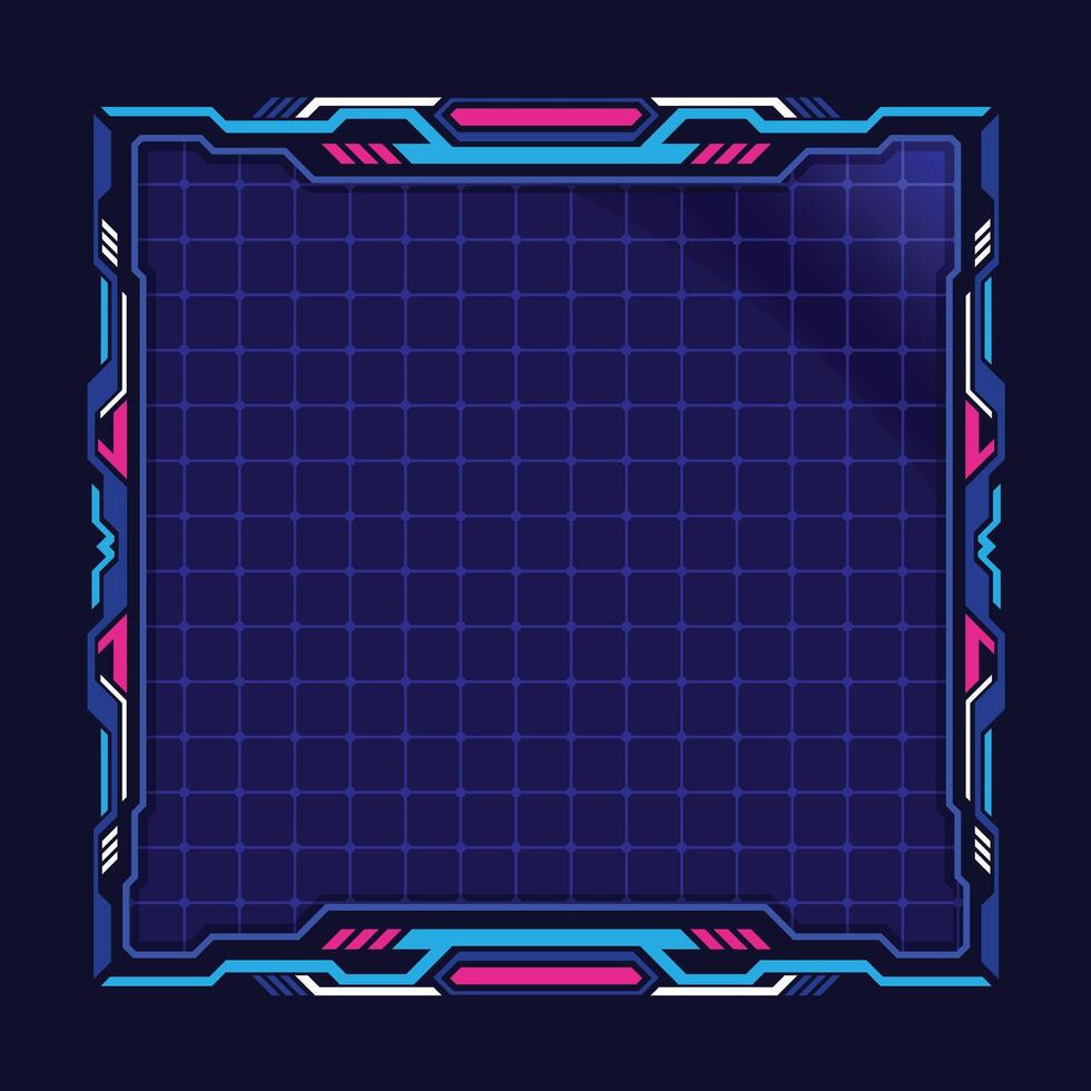 Modern technology monitor screen hud ui abstract vector