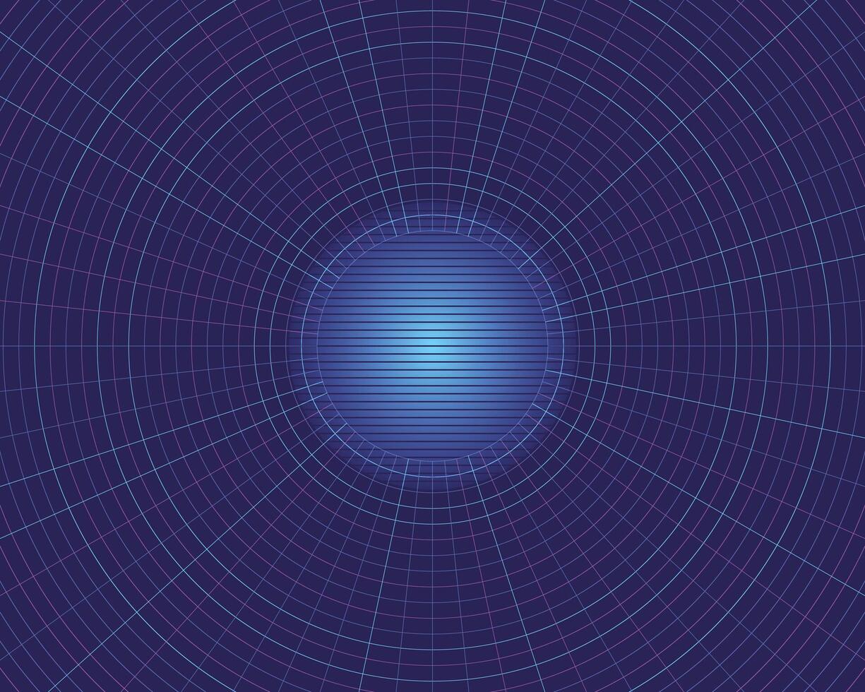 Abstract radial lines cyberpunk background vector