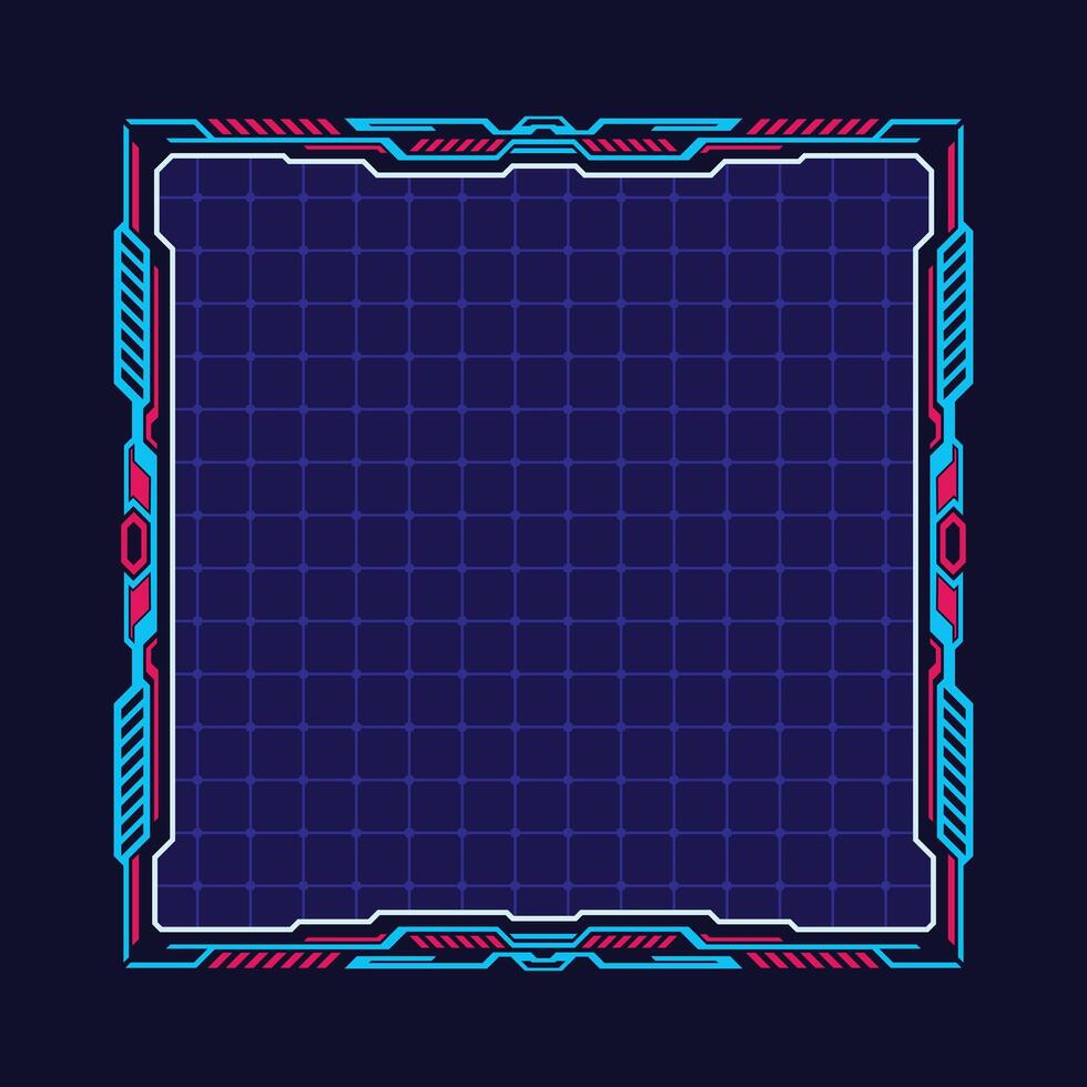 Futuristic hud technology digital blank screen design vector