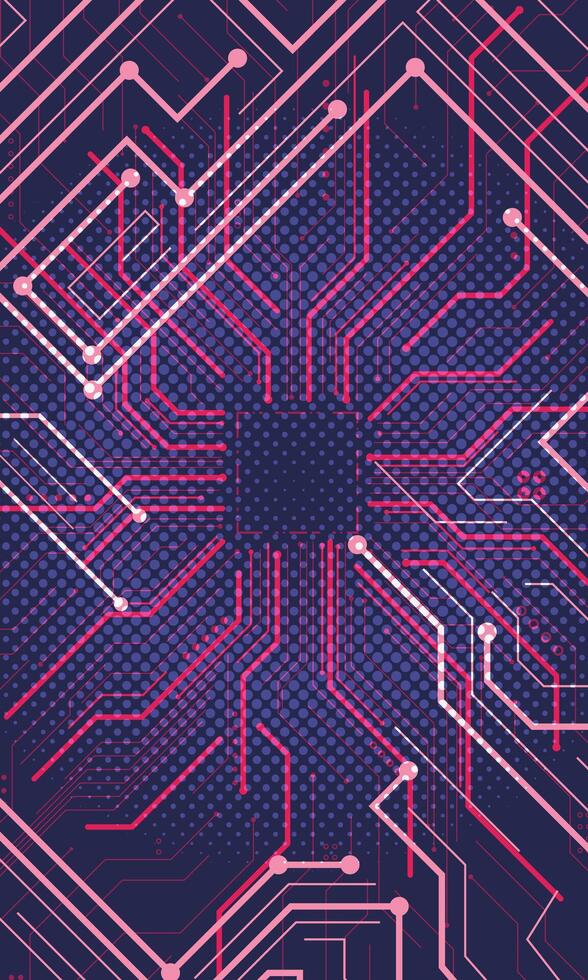 Abstract circuit board technology wallpaper vector