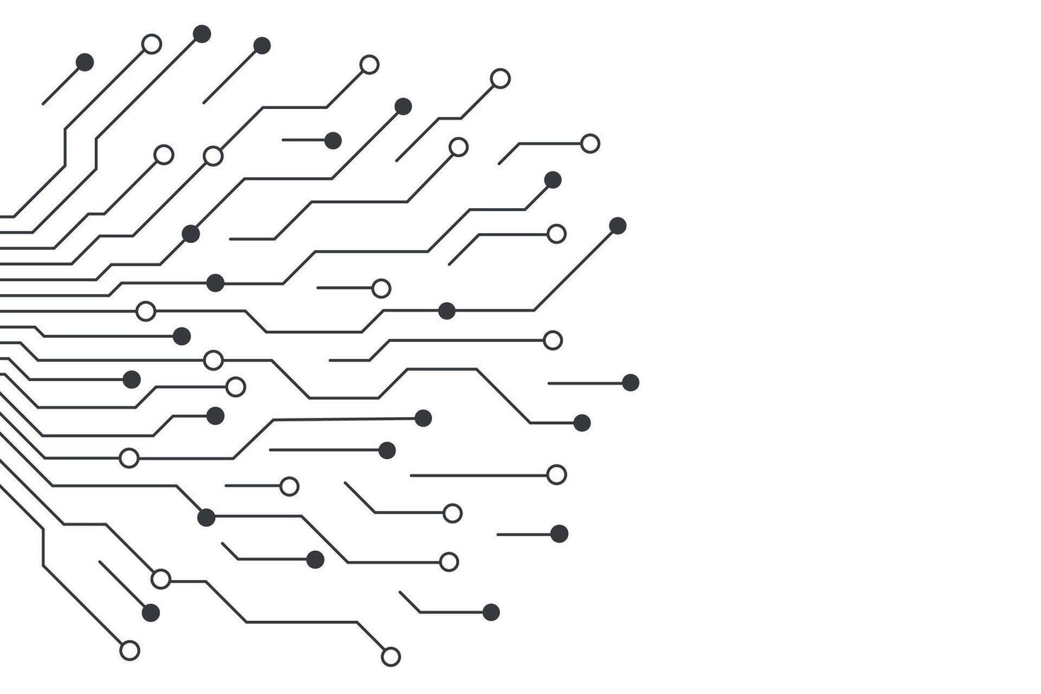 AI concept. Circuit board illustration outline. Technology background. Abstract AI circuit board background. vector