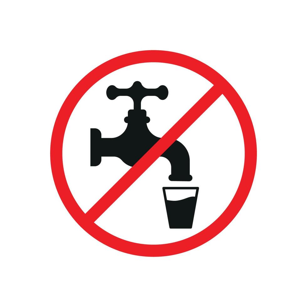 No water sign on white background vector