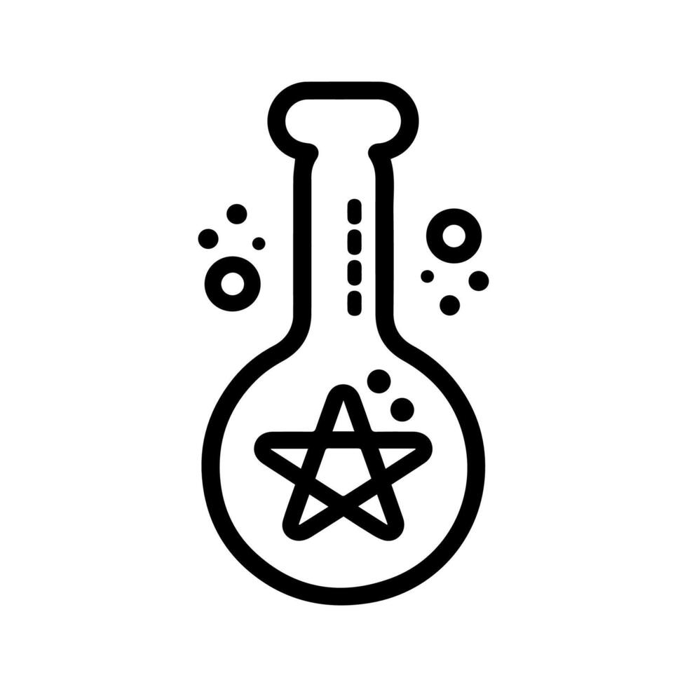 Lab experiment icon or modern line symbol. line art and icon design with bold outline. Black and white Pixel Perfect minimalistic symbol isolated white background. Silhouette simple thin sign vector