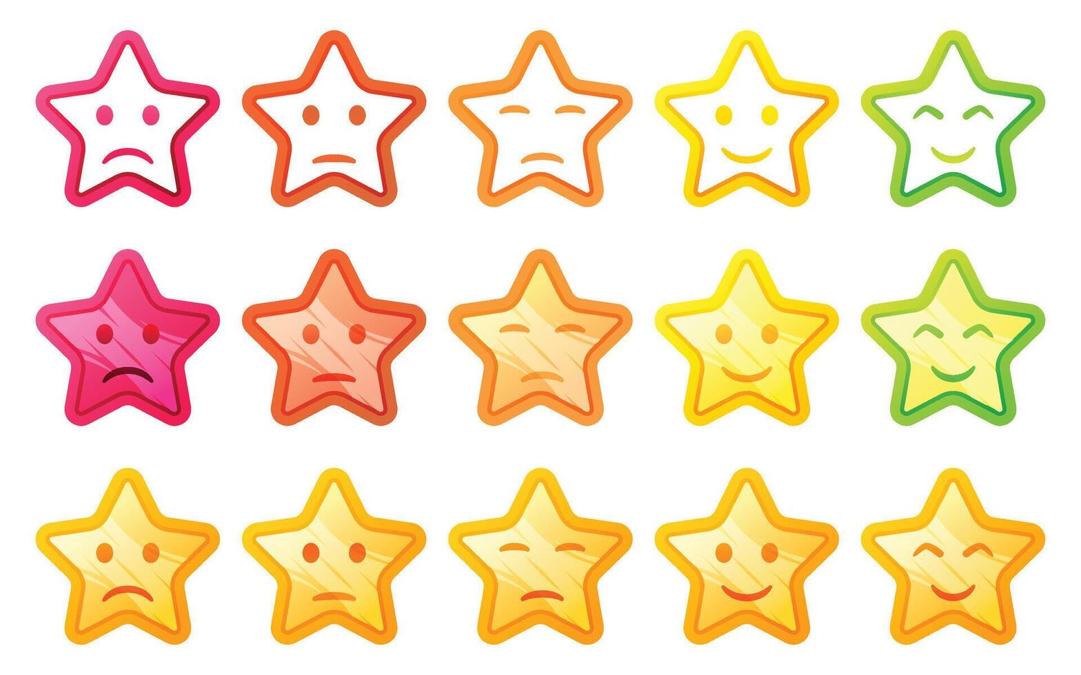 Golden Star Rating for Client Reviews and Feedback vector