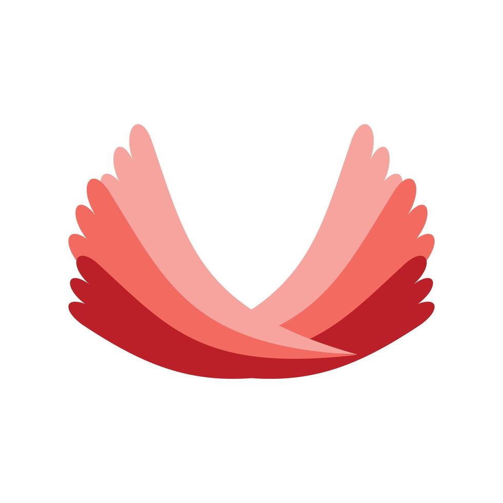 Pigeon wing icon isolated on white background for your web and mobile app design, Pigeon logo concept. Design element illustration of wings vector