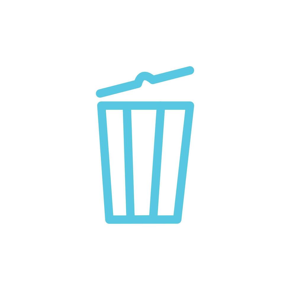 Illustration of trash can icon. Trash bin icon Logo Design Element. Graphic element resources. Flat design style icon for ui button application. user interface design elements vector