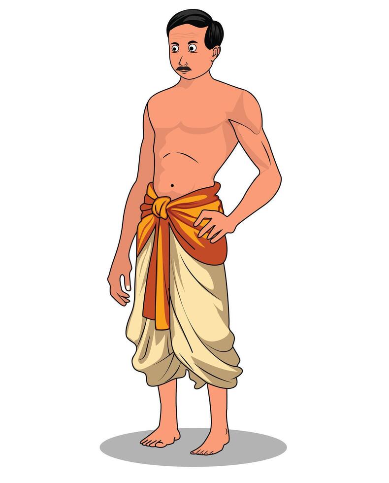 cartoon character design of a innocent man vector