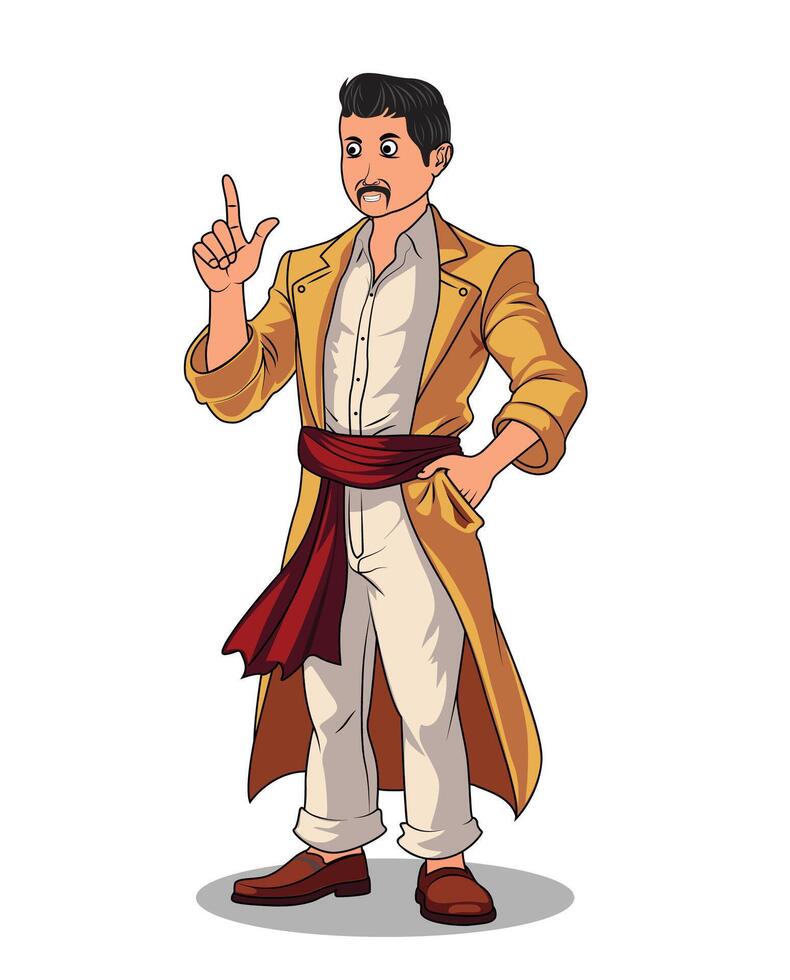 Rural Rich Man Cartoon Character Concept vector