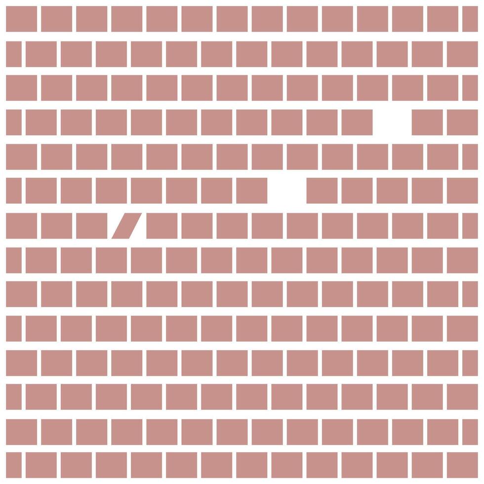 Grid, mesh, lattice, grating with distort, deform effect. Distortion, stock illustration. Geometric pattern with black and white squares. Seamless abstract Brick wall background vector