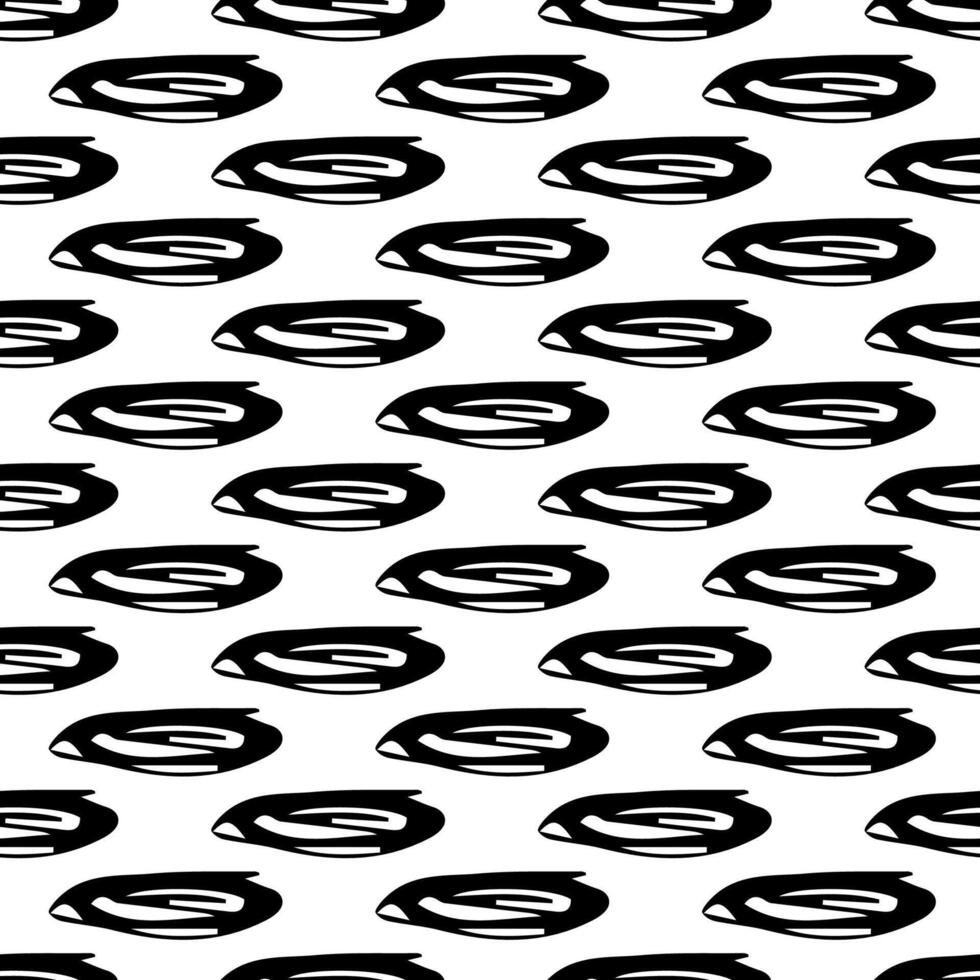Seamless pattern with sketch oval shape vector