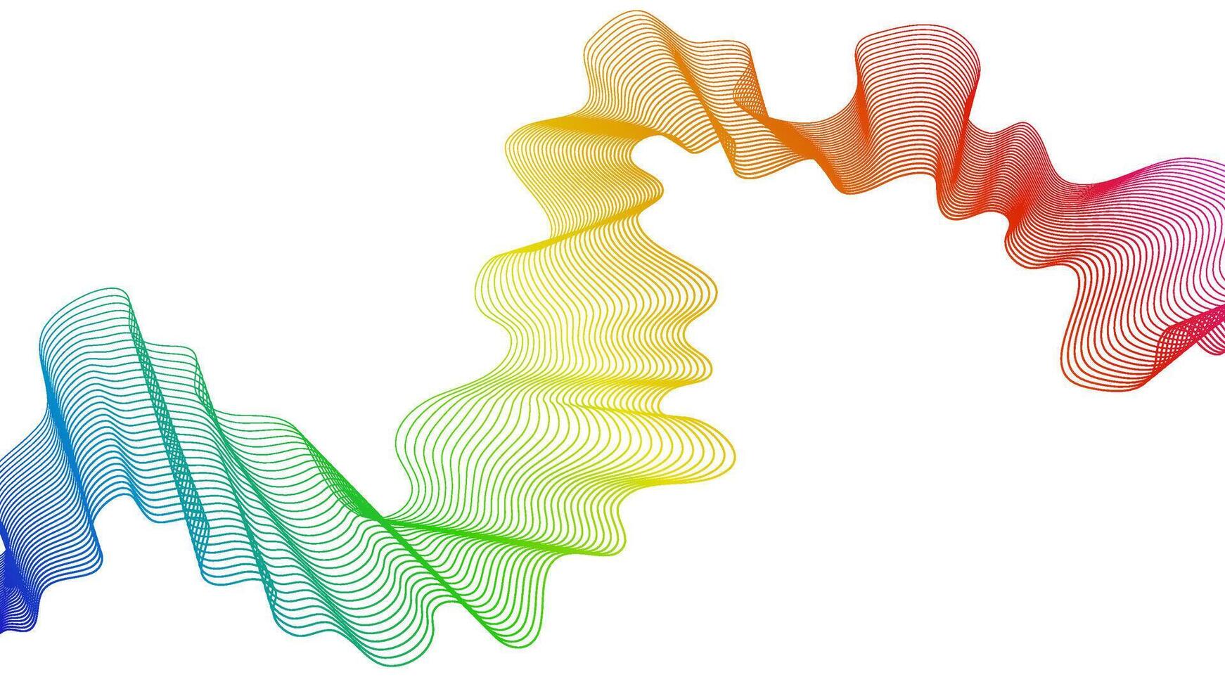 Abstract backdrop with wave gradient lines vector