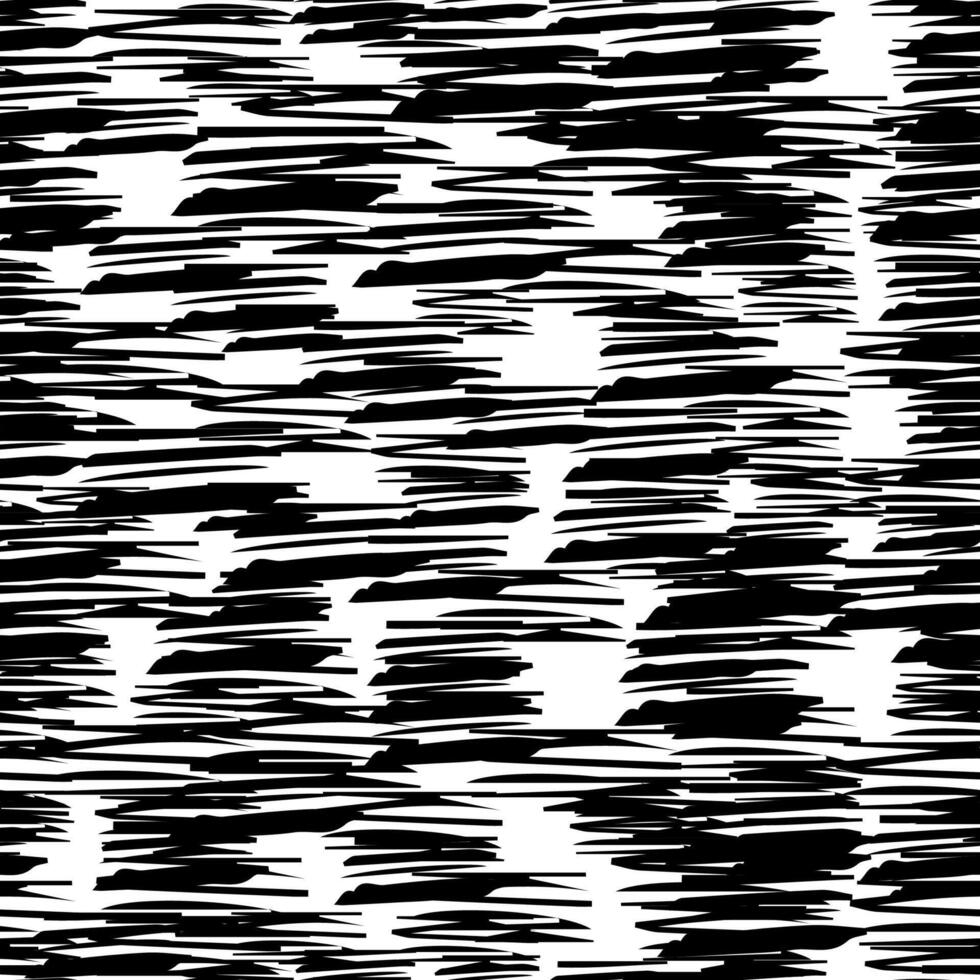Seamless pattern with black pencil brushstrokes vector