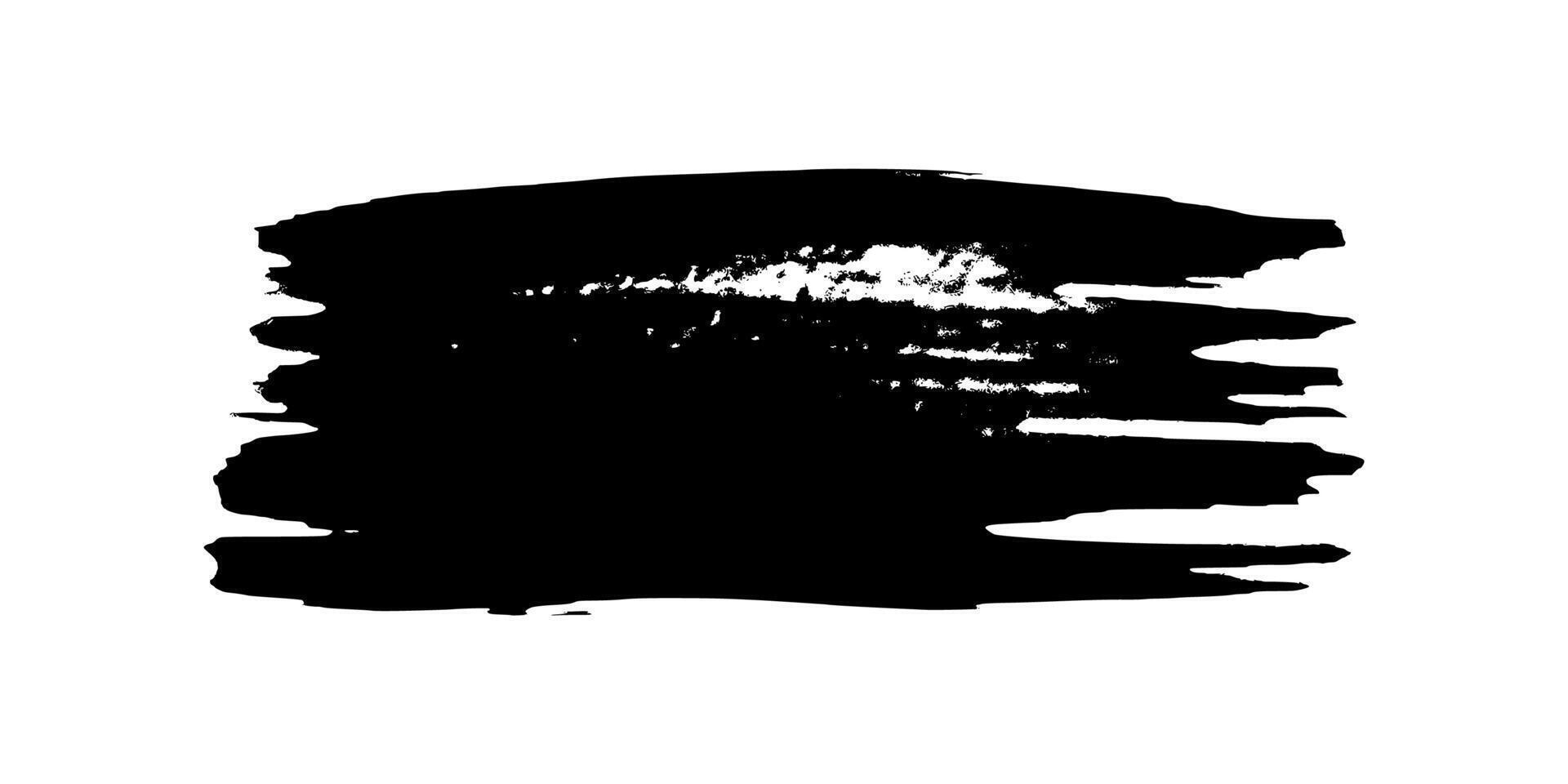 Black brush stroke on white background vector