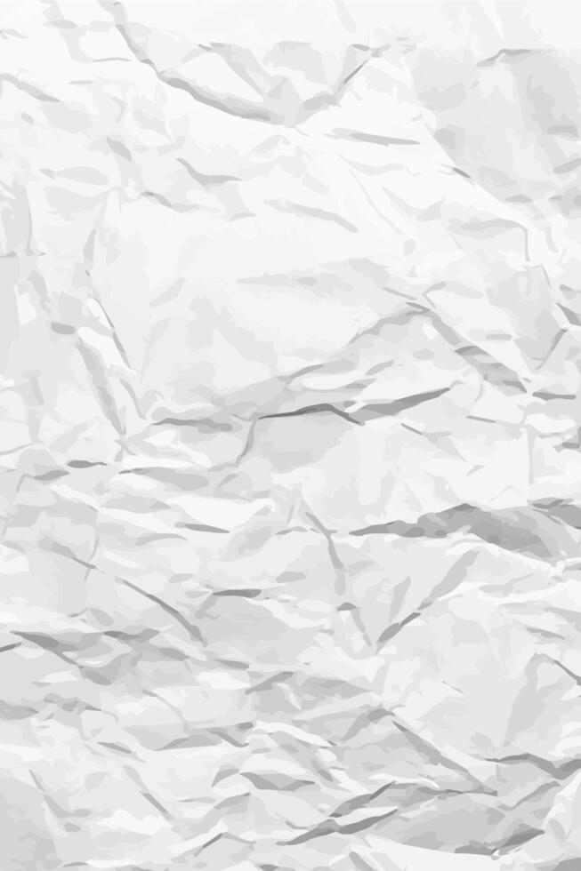 White clean crumpled paper vector