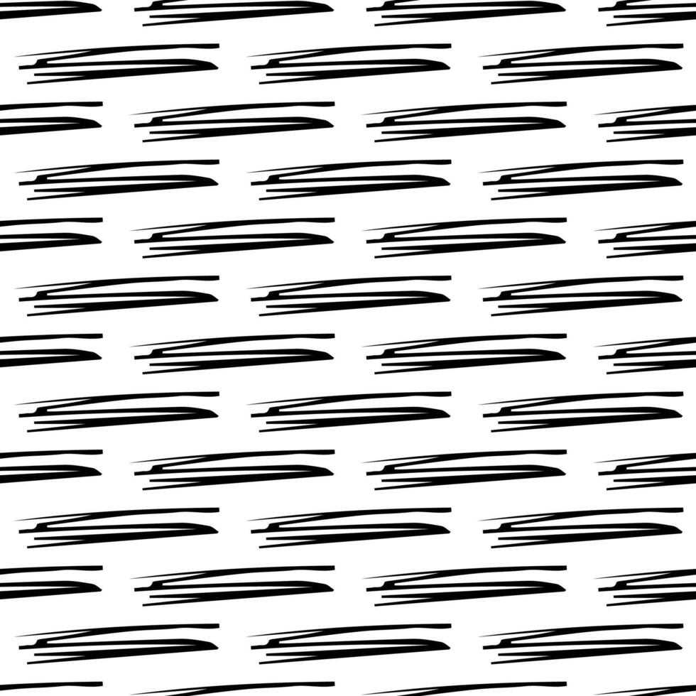 Seamless pattern with black pencil brushstrokes vector
