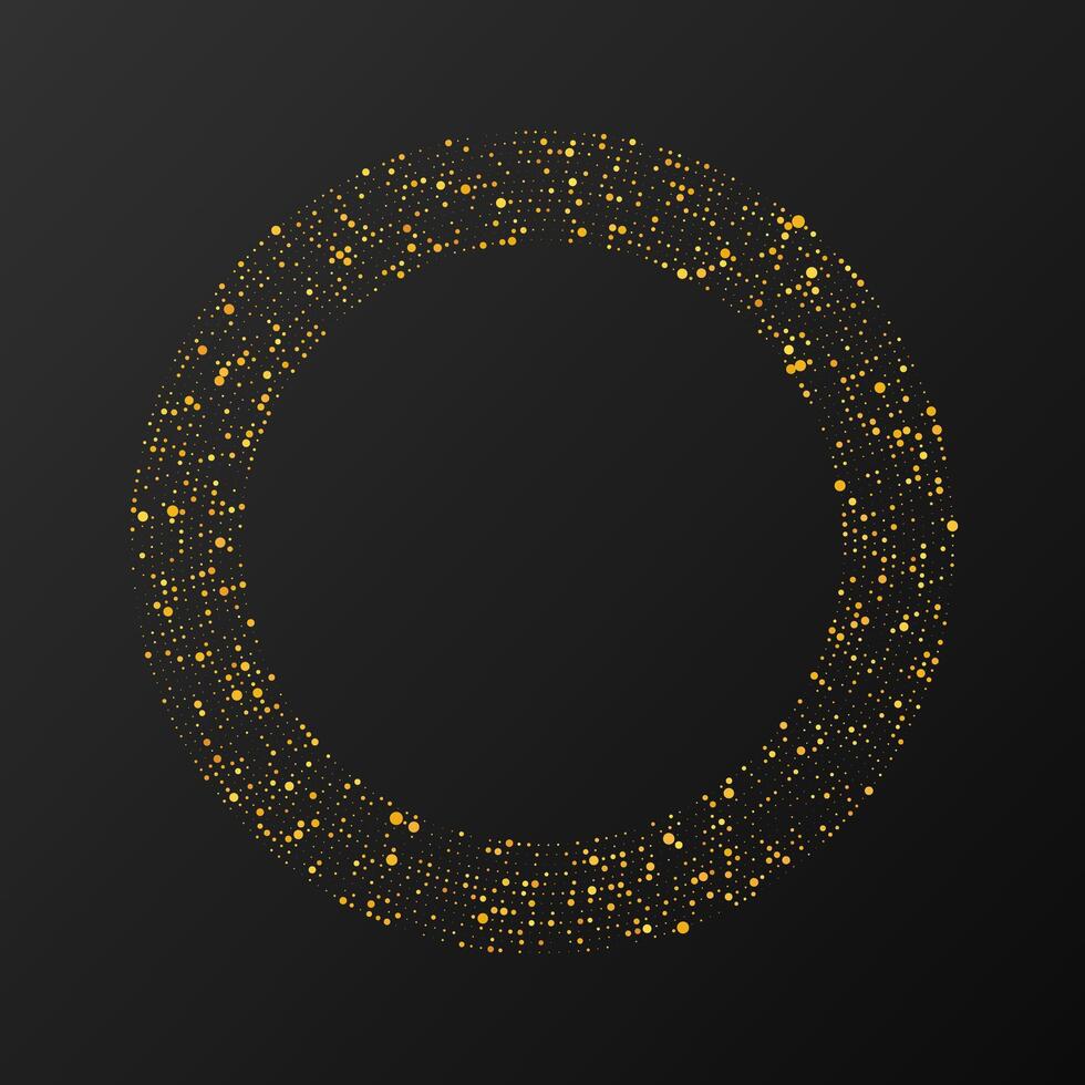 Abstract gold glowing halftone dotted background vector