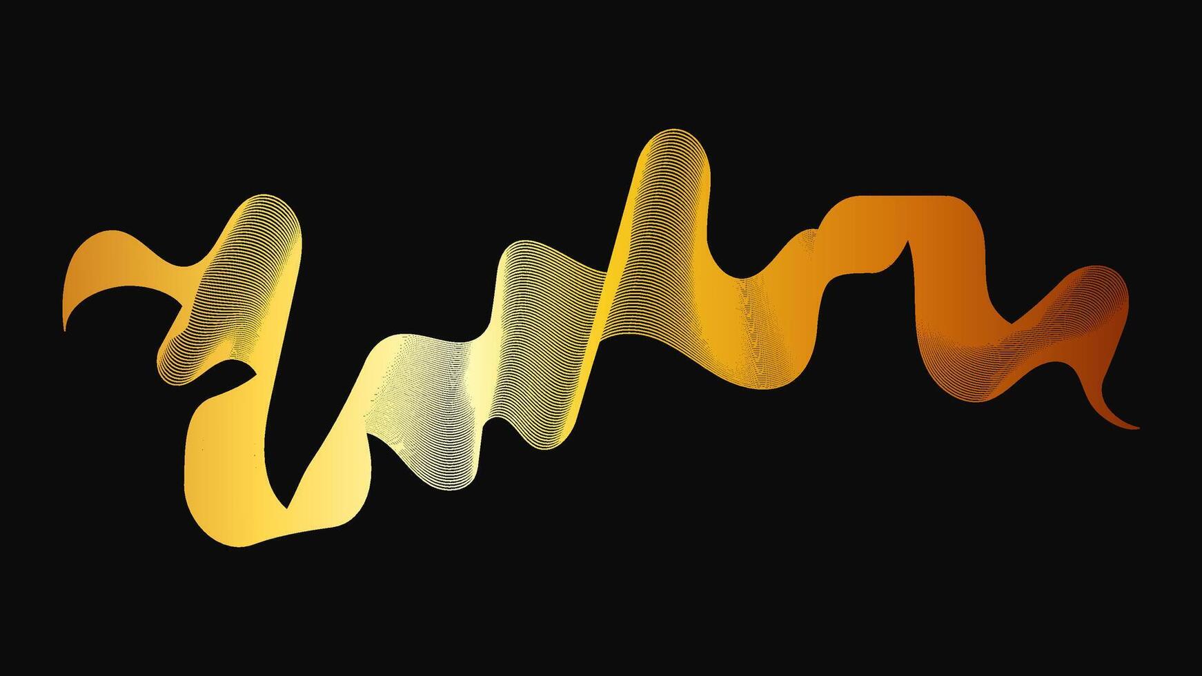 Abstract backdrop with luxury golden waves vector