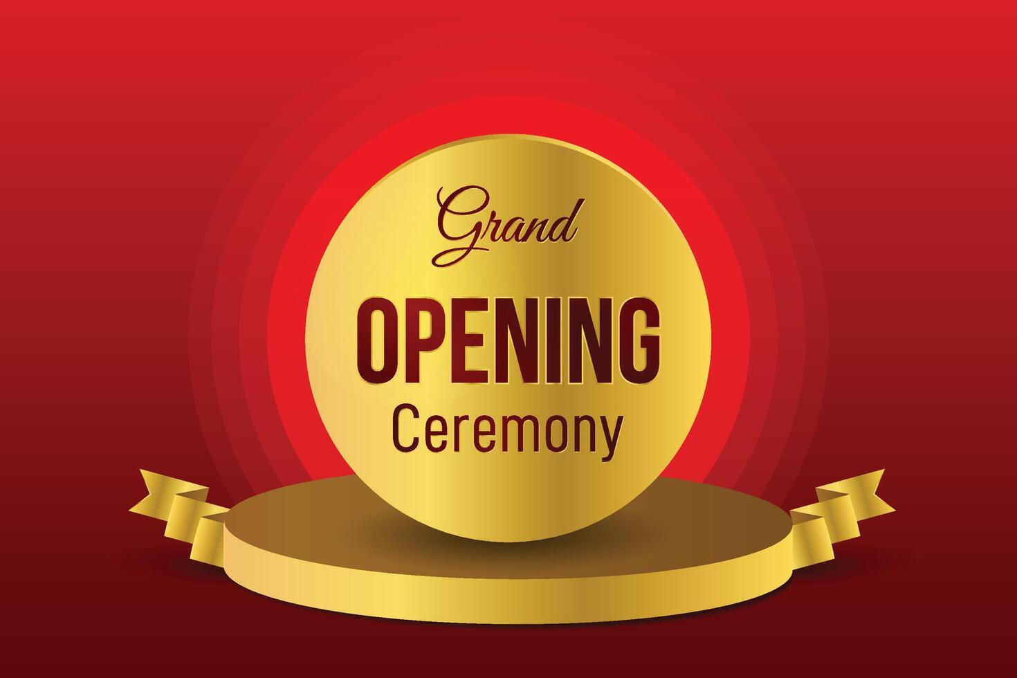 grand opening ceremony realistic design vector