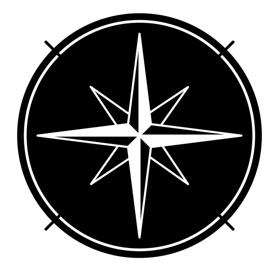 Compass for navigation symbol icon vector