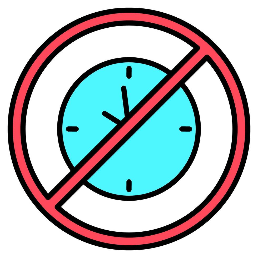 Out of time, time out Icon vector