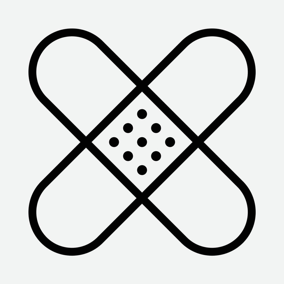 Plaster icon in line style vector