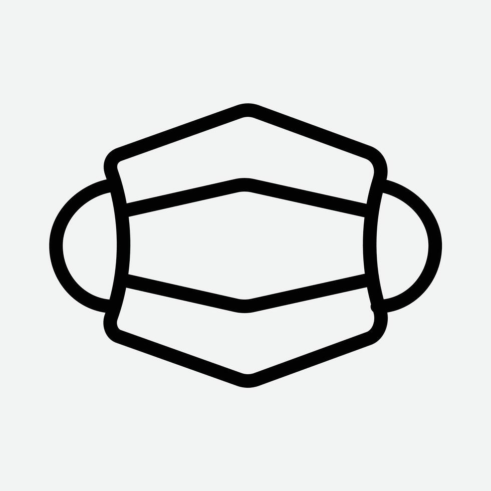Medical Mask icon in line style vector