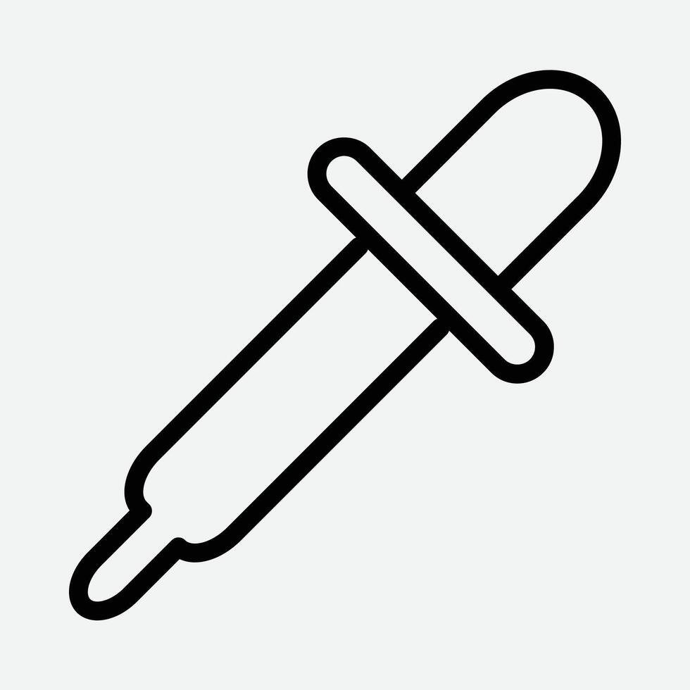 Eye Dropper icon in line style vector