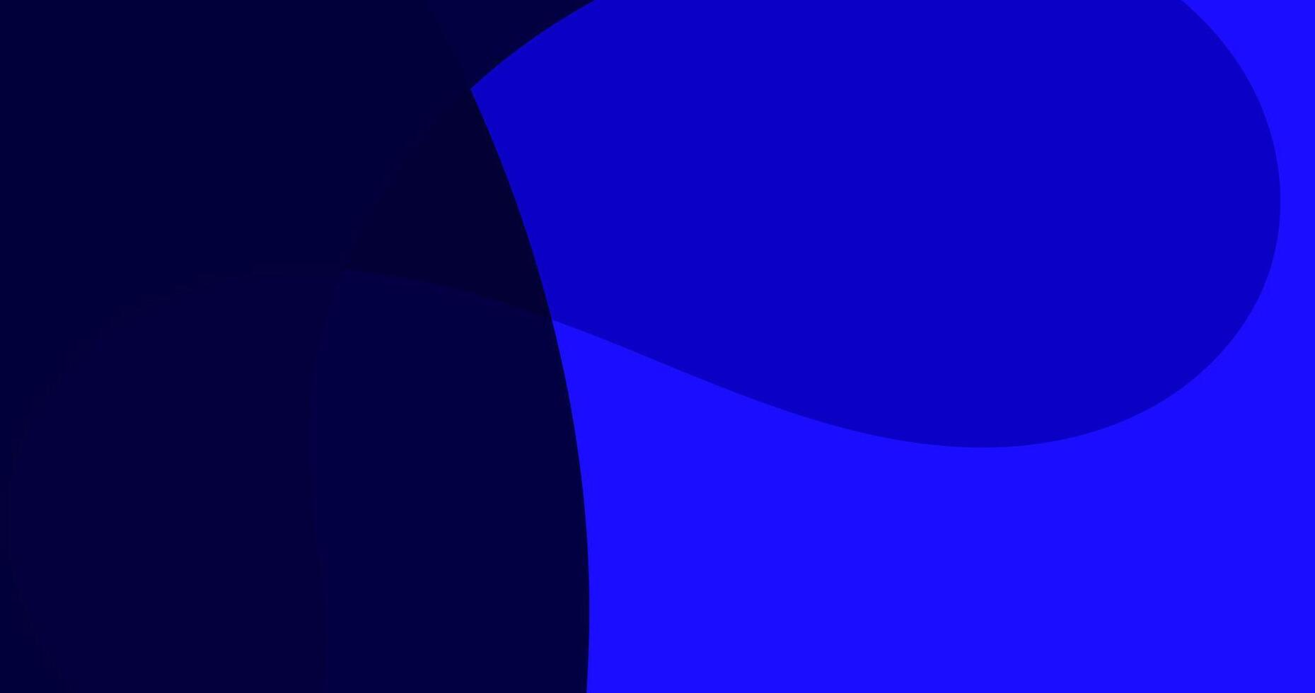 Abstract blue and dark blue background with curved shapes. vector