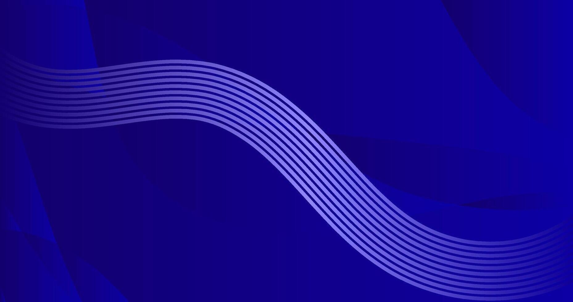 Abstract blue background with wavy lines. vector