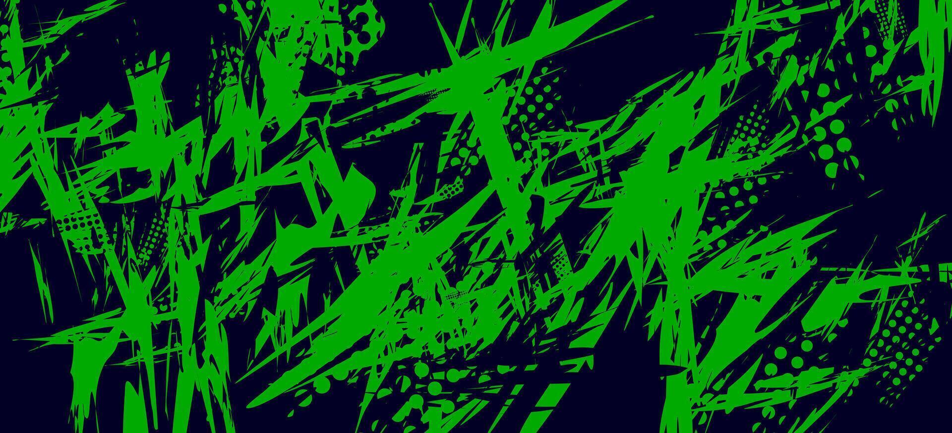 Abstract green and blue digital art with sharp, edgy shapes. vector