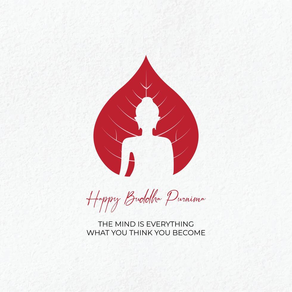 Happy buddha day social media post design vector