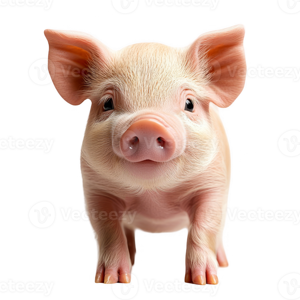 small pink pig transparent background png