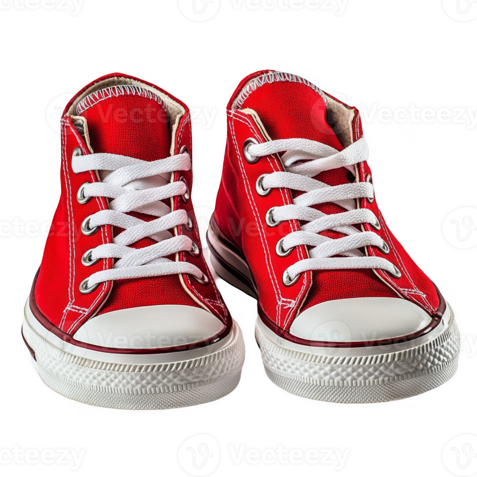 Red sneakers transparent background png