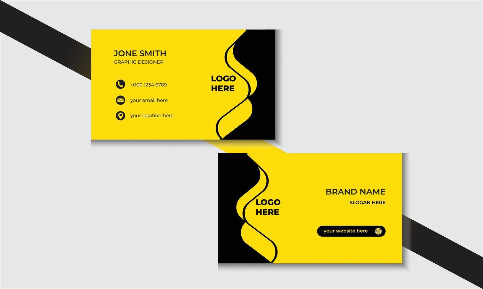 simple clean low quality business card design vector