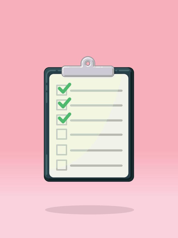 To Do List Tasks Schedule Completed vector