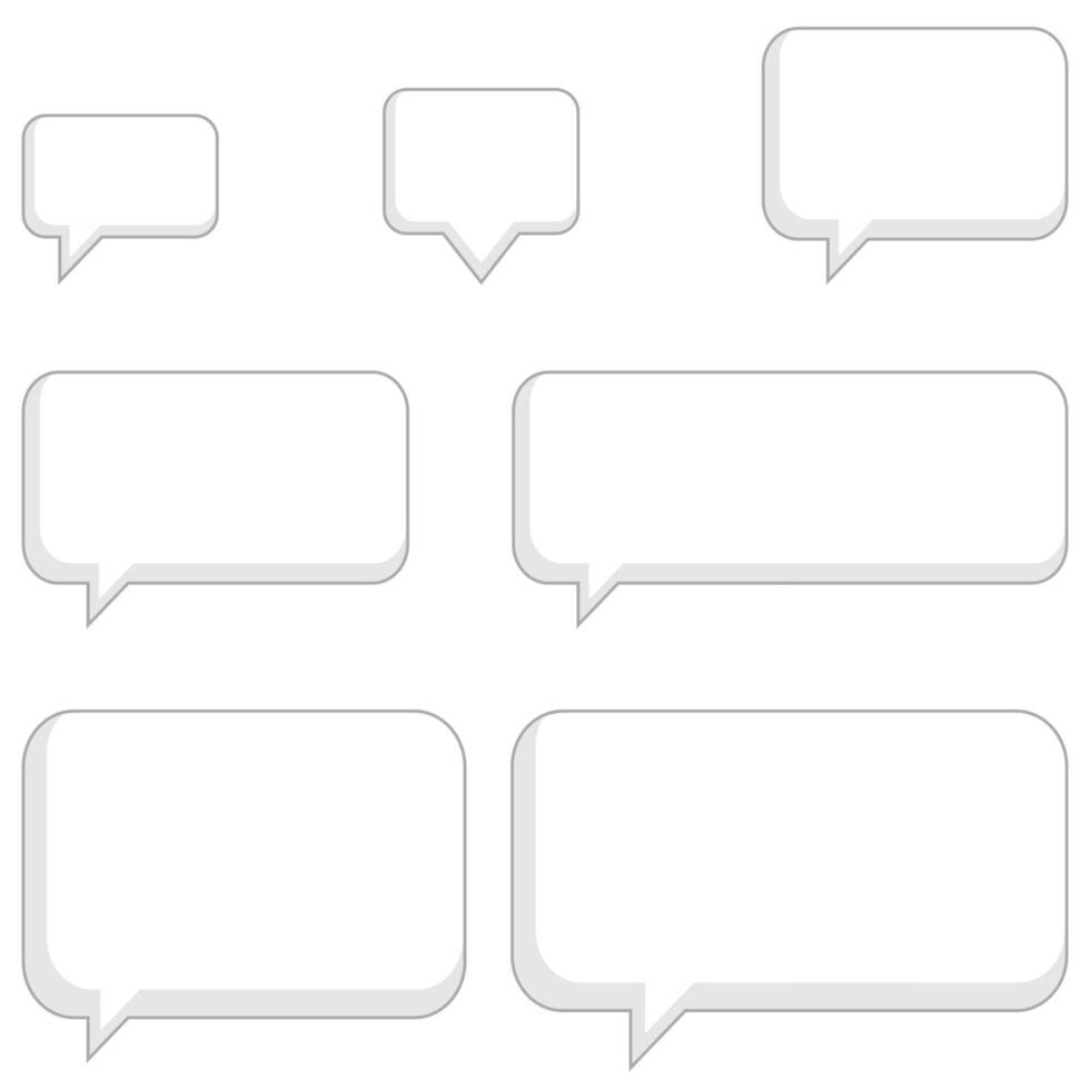 Chat Rectangle Dialogue Bubbles Square Message vector