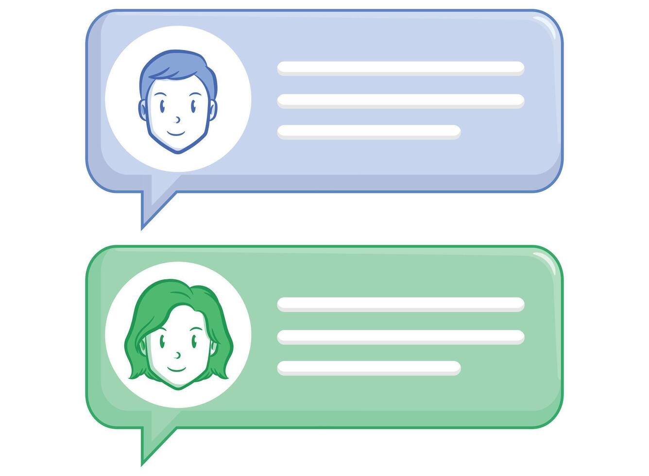 Chat Notification Message with Contact Photo vector
