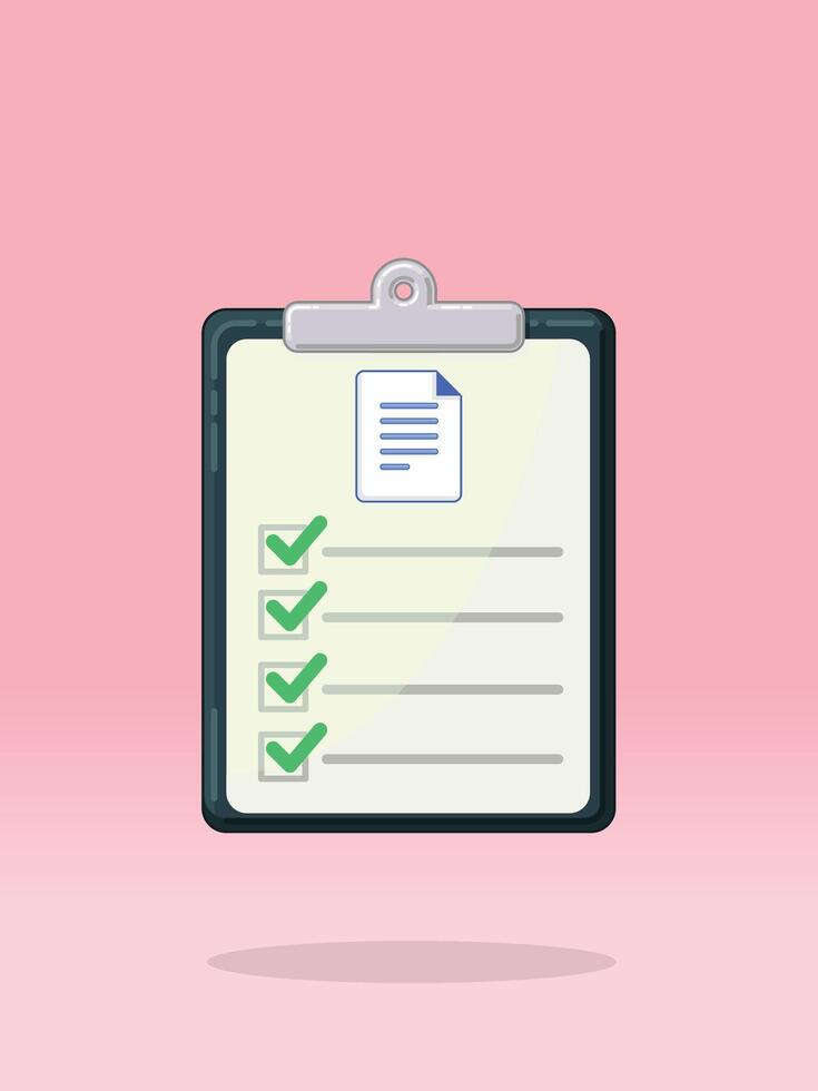 To Do List File Document Checks vector