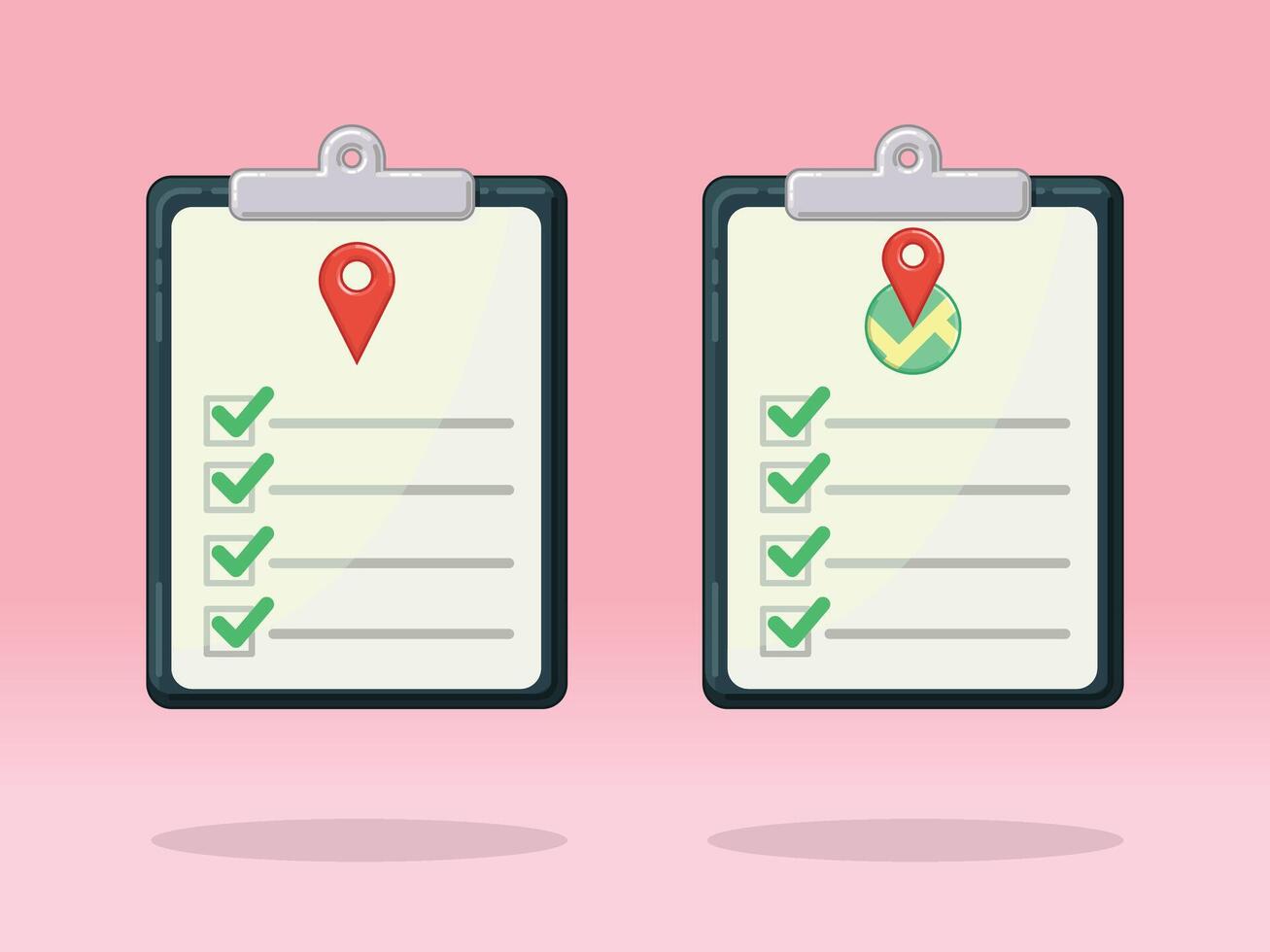 To Do List Map Location Pin vector