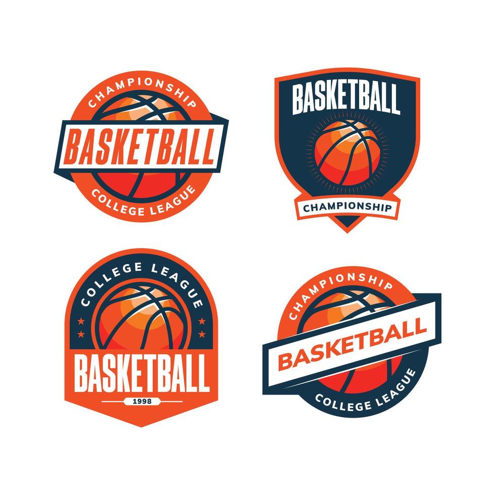 basketball badge icon design vector