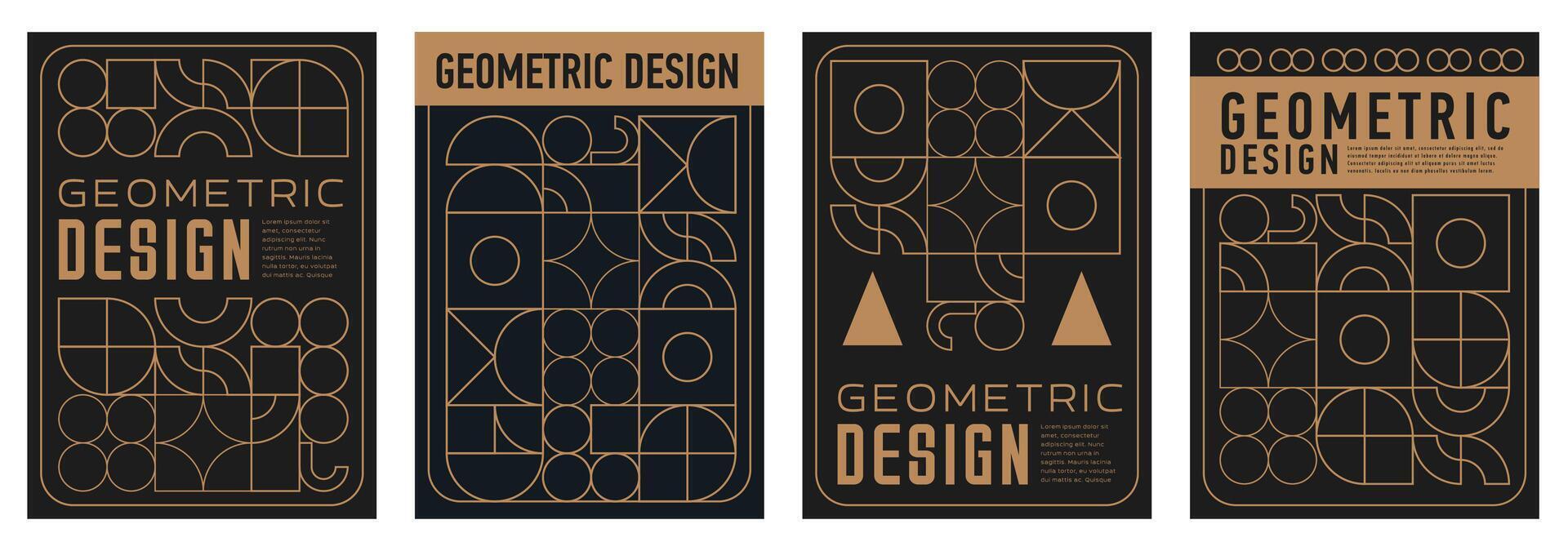 Abstract modern geometric pattern posters vector