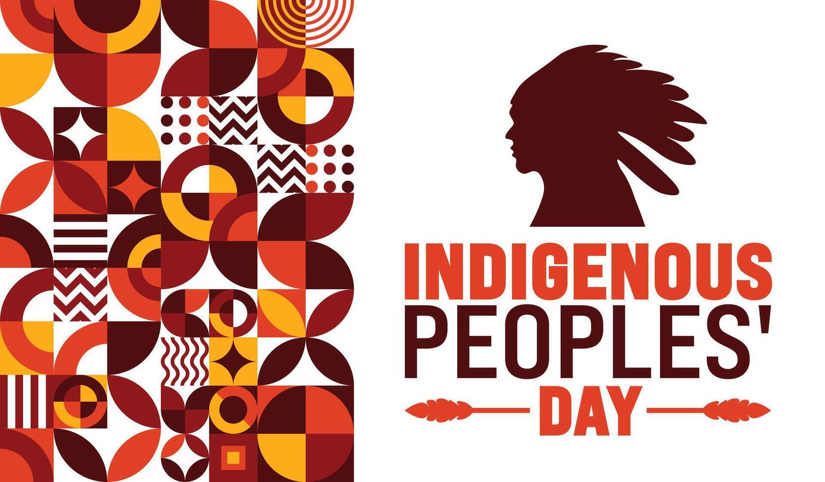 Indigenous peoples' Day background or banner design template is observed every year in October. Holiday concept. Template for card, poster, placard, template. eps 10 vector