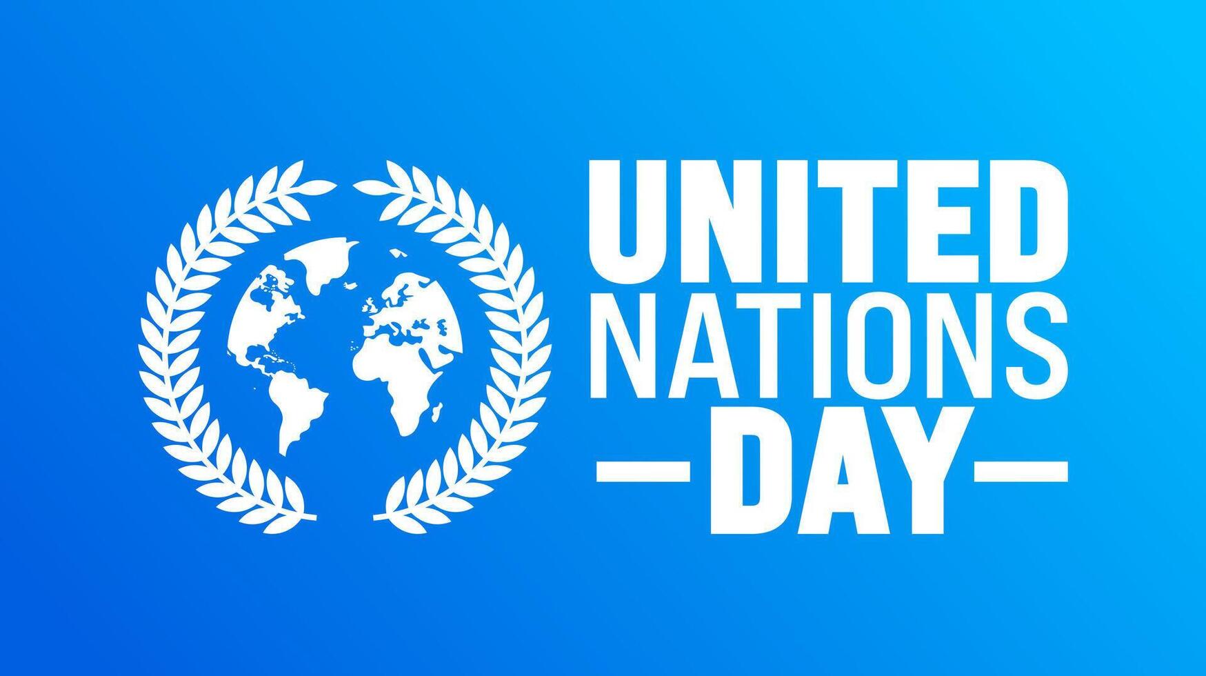 United Nations Day background or banner design template is observed every year in October. Holiday concept. Template for card, poster, placard, template. eps 10 vector