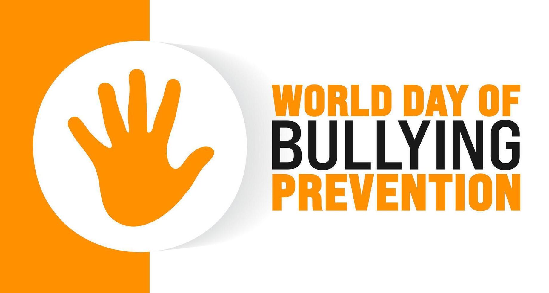 World day of Bullying prevention background or banner design template is observed every year in October. Holiday concept. Template for card, poster, placard, template. eps 10 vector