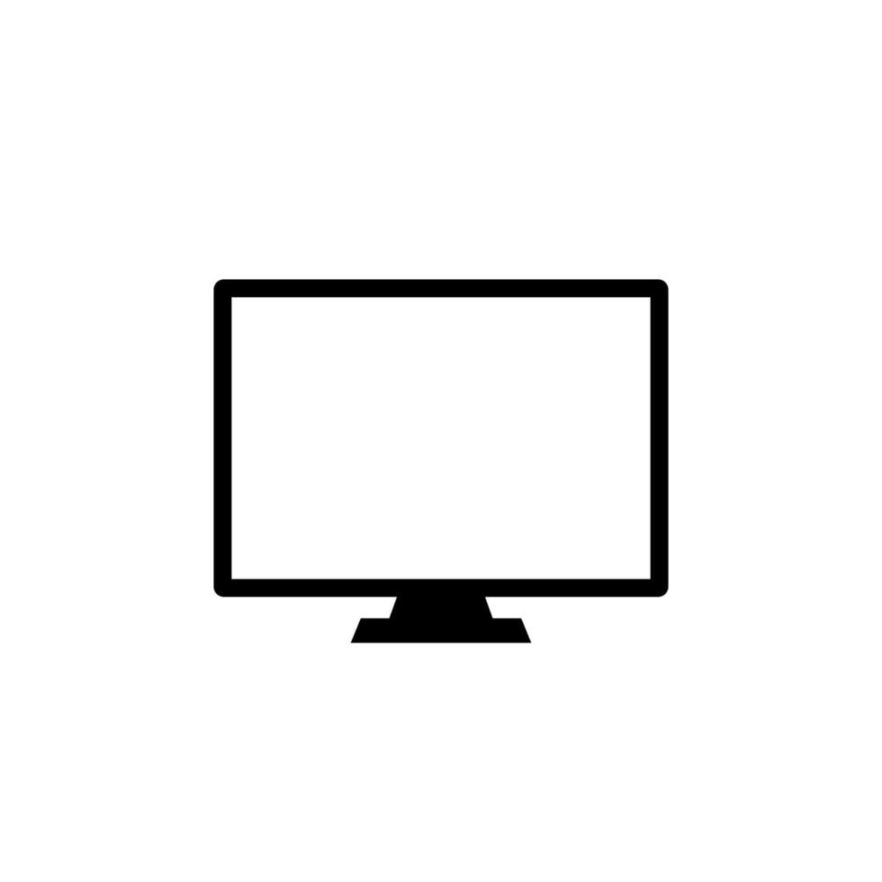 Monitor desktop computer icon trendy style vector