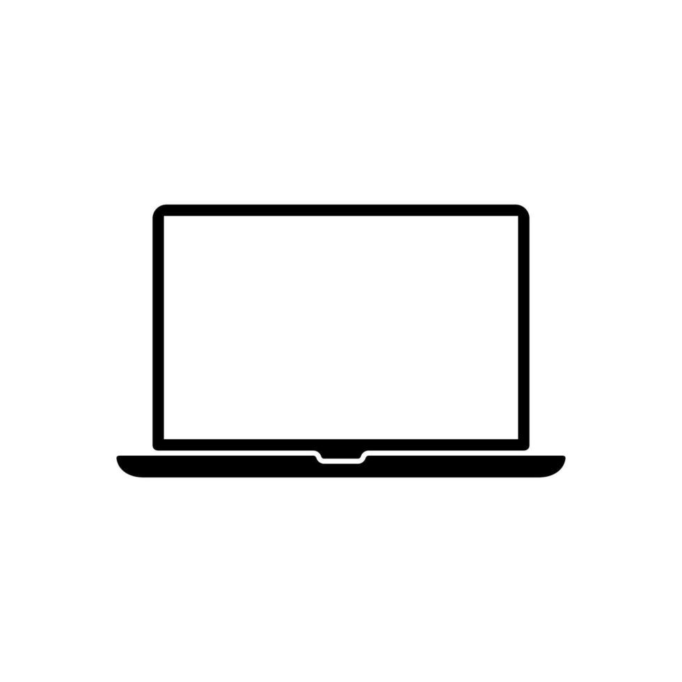 Laptop computer icon in trendy style. Notebook sign symbol vector
