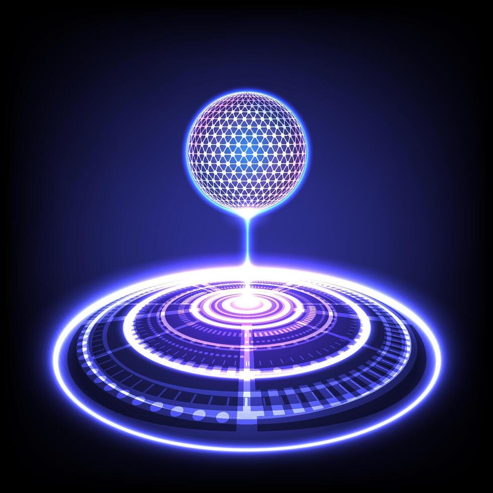 Abstract global technology dark blue background. Design for ring, sphere, circle,world, planet, , technology, digital, machine, protocol, futuristic, connection. vector