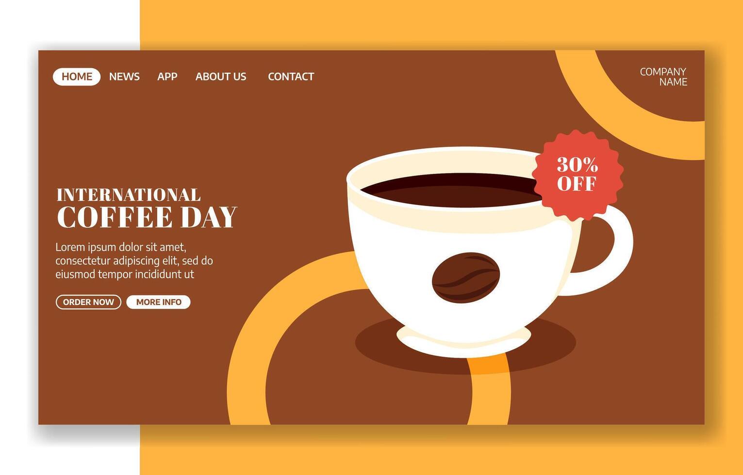 Coffee Time Social Media Flat Cartoon Hand-Drawn Templates Background vector